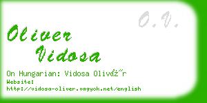 oliver vidosa business card